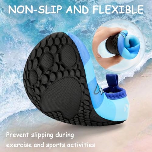 Image of ANLUKE Kids Boys Girls Water Shoes Barefoot Aqua Socks Fast Dry Beach Swim Outdoor Sports Shoes for Toddler