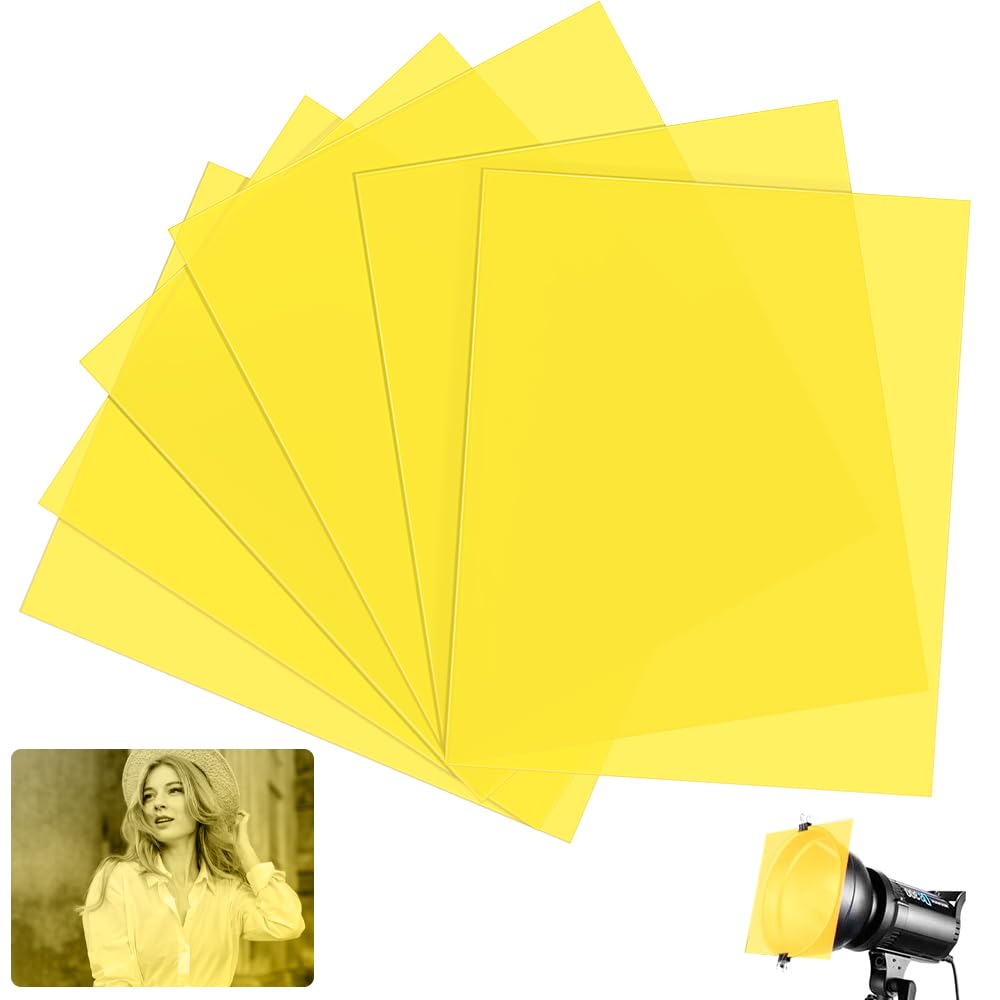 6 Fogli Filtro Giallo Trasparente A4 - Per Luci, Fotografia E Fai-da-Te - Foto 3