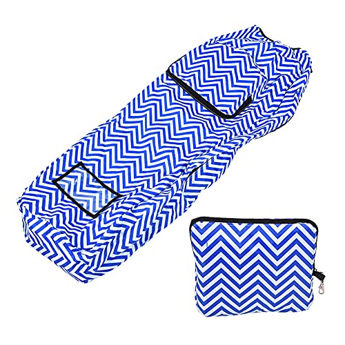 NDNCZDHC Golf Travel Bag, Waterproof Golf Travel Bags for Airlines, Travel Golf Bag for Air Aircraft Consignment, Golf Accessories(Blue and White Stripes)