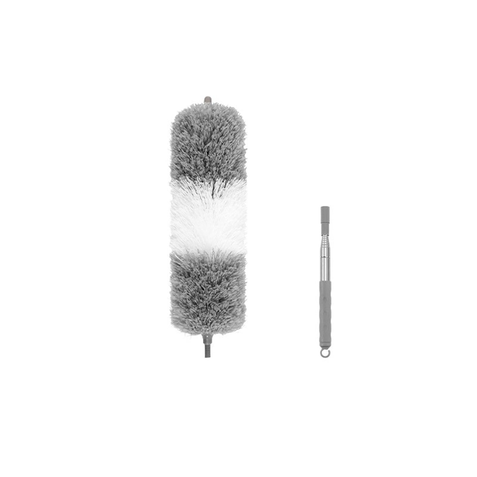 Duster Duster Brush Microfiber Extendable Curved Ceiling Cleaning Broom Household Electrostatic Dust Collector(White 140CM)