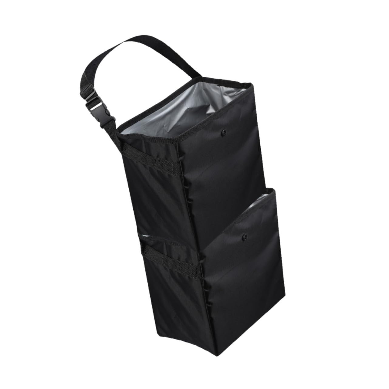 Anneome Auto Mülleimer 2 Stück-pack 8, 5 L aus Nylon und Pvc Schwarz | Tragbare Mehrzweck Boxen, für Werkzeug und Spielzeug, für Reisen, Camping und Zuhause
