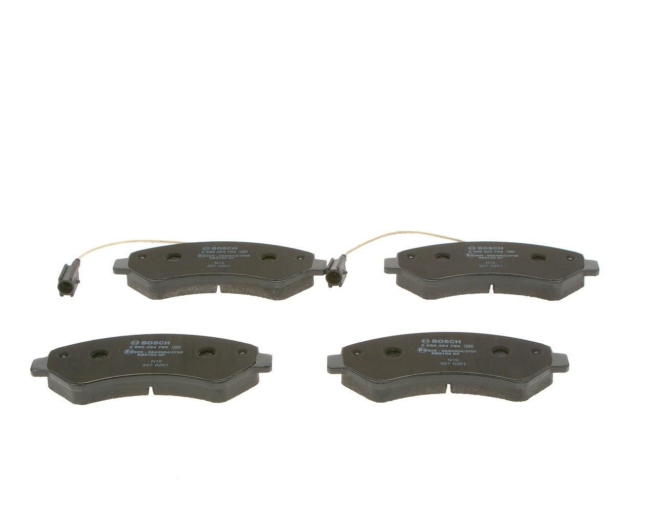 BOSCH Bremsbelagsatz, Scheibenbremse 0986494799