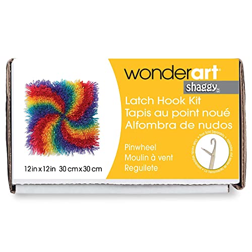 Image of Wonderart Latch Hook Yarn, Shaggy Pinwheel