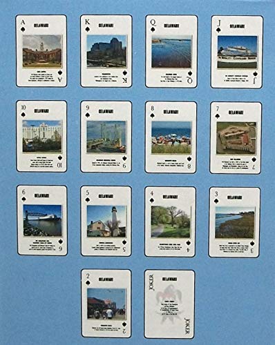 Saddle Mountain Souvenir Delaware con cartas de poker miniatura 2