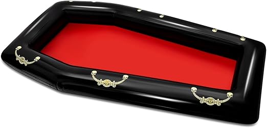Aoriher 52 Inch Inflatable Coffin Cooler Fake Coffin Floatie Drink Ice Chest Buffet Bucket Beverage Cooler for Summer Pool Picnic Barbecue Supplies Holiday Party Decoration