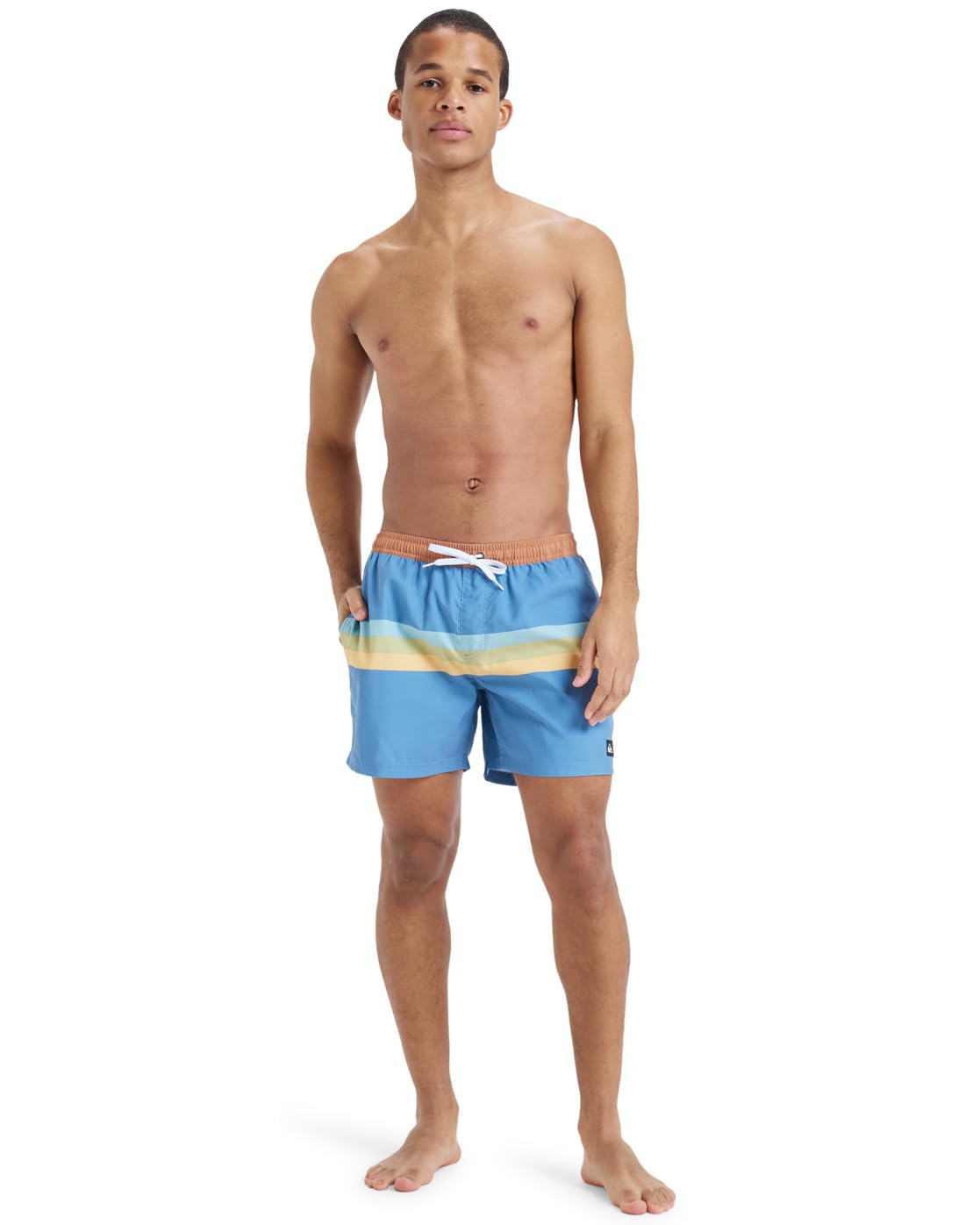 Quiksilver Boardshorts EVERYDAY STRAIGHT VOLLEY 15 męskie niebieskie S, Coronet niebieski pasek retro, S