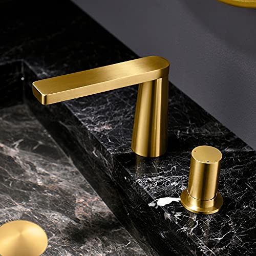 Robinet de mélangeur de lavabo anti-éclaboussure à large diffusion chaude et froide