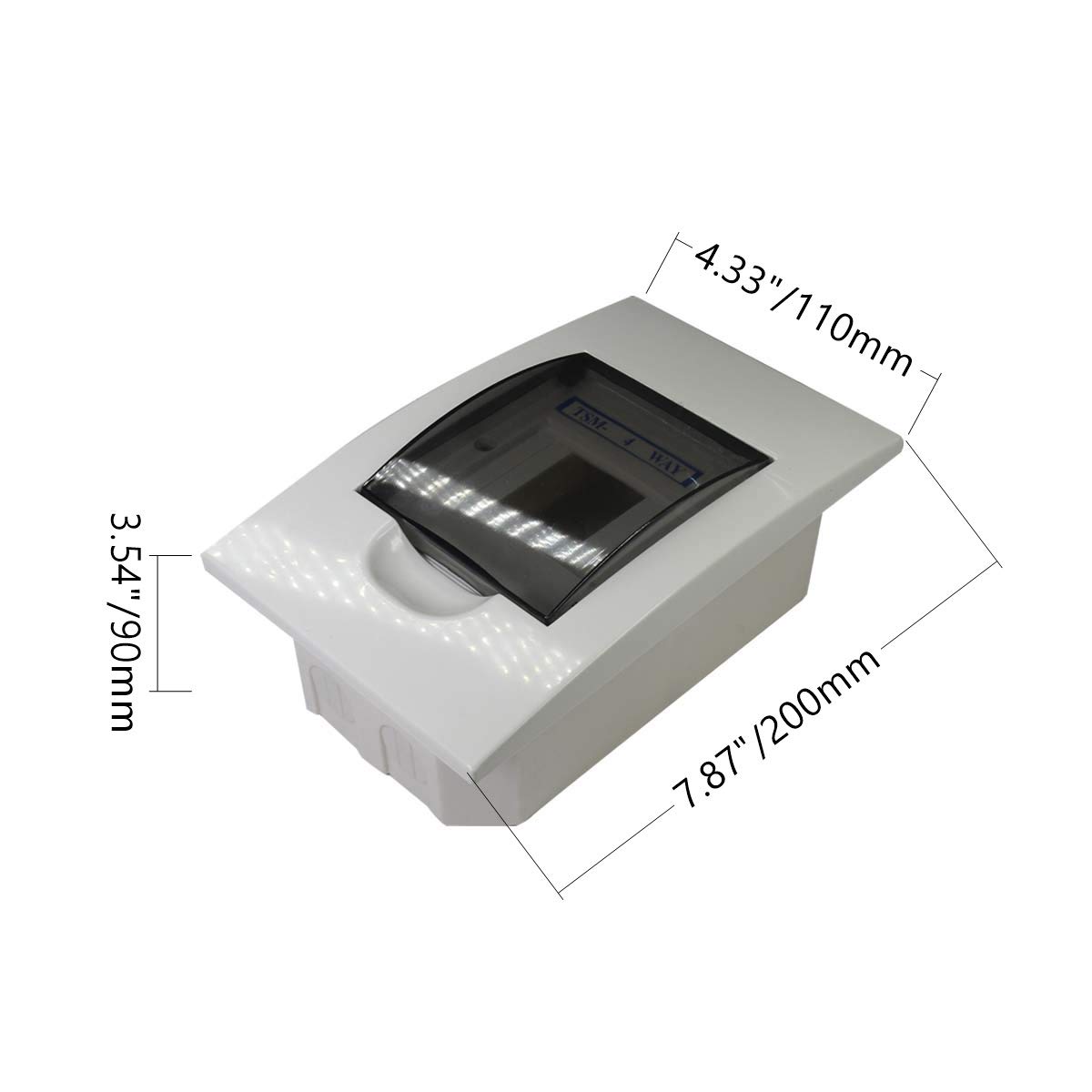 Fielect Circuit Breaker Protector Cover Connectors Adapters Switch Distribution Box Circuit Breaker Box Electronic Junction Box, 200x110x90mm/7.87"x4.33"x3.54"