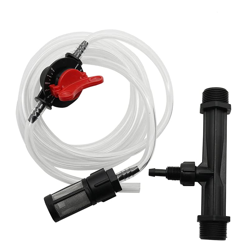 GNCGarden Tubo De 3/4 De Pulgada Riego Venturi Fertilizante Inyectores Dispositivo Filtro Kit con Llave dosificadora | Inyector Venturi Fertilizante 25Ø 3/4