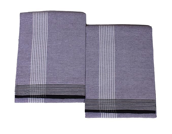 Image of Men's Cotton Lungi | Traditional Indian Wear | Soft & Breathable Checked Lungis for Daily Comfort, Home Wear & Casual Use | Free Size Wrap