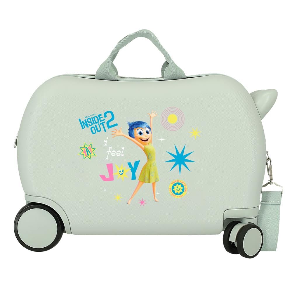 Valise cabine Disney Inside out 2 couleurs differious ABS rigide fermeture à combinaison latérale à combinaison 4 roues doubles bagage to main. De Joumma Sacs., Radość, Talla única, Walizka dziecięca