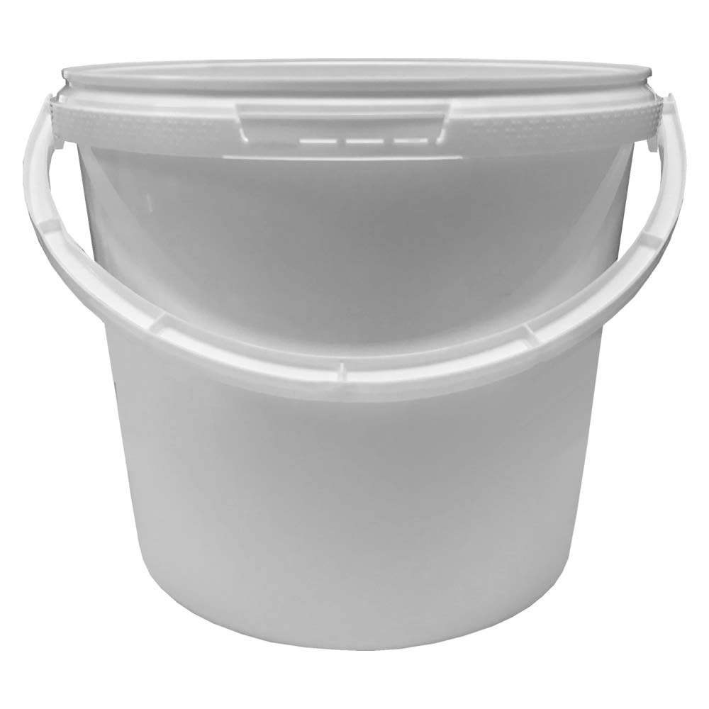 Polycraft ( Mb Fibreglass ) White Polycraft Multi-Purpose Plastic Mixing/Storage Bucket - 5 Litre - 10Pk (Including Lids)