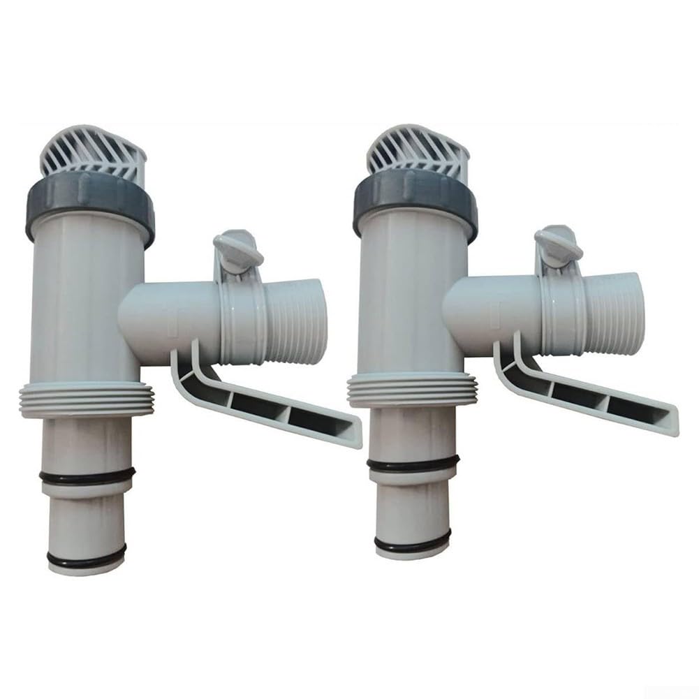 Lot de 2 valves à piston pour systèmes de piscine hors sol conçues pour la régulation du débit d'eau dans les configurations standard de filtre et de chlorinateur