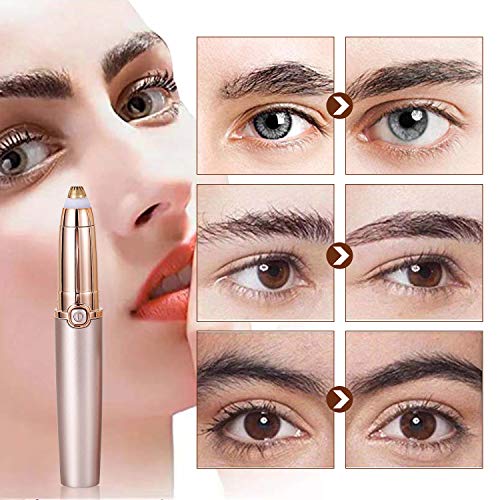 Eyebrow Trimmer for Women, Eyebrow Hair Trimmer, Upgraded Electric Eyebrow Trimmer with LED