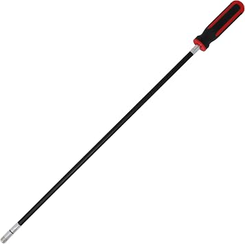 CTA Tools 8851 Extra Long Flex Driver with 1/4" Sq. x 1/4" Hex Adapter - Flexible Drill Bit Extension for Tight Areas, Flexible Screwdriver Extension for High-Torque Loads, Rugged, 24-Inch