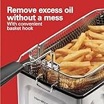 Hamilton Beach 35032 Professional Style Electric Deep Fryer, Frying Basket with Hooks, 1500 Watts, 3 Liters, Stainless Steel - Image 3