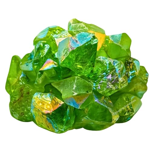 Image of Amazing Gemstone Apple Aura Quartz Raw Crystals and Healing Stones, Natural Rocks for Meditation - DIY Raw Stones and Crystals, 2 Pieces