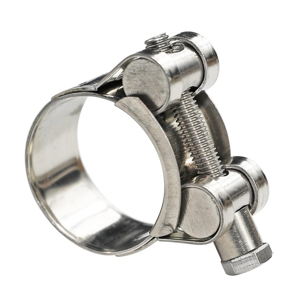 304 Stainless Steel T Bolt Hose Clamp, 17-19mm to 162-174mm Range, 1pc Exhaust Pipe Marine Repair Clip(1pcs 17-19mm)