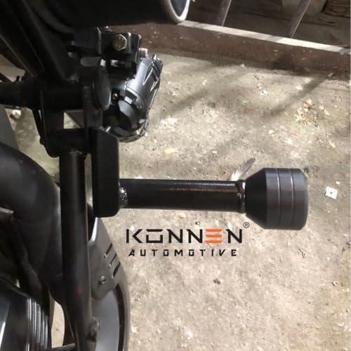 Image of Engine Case Slider Crash Protector | Frame Slider for Yezdi Adventure 2025 with Bolts & Nuts. (Pair | Black, Set of 1)