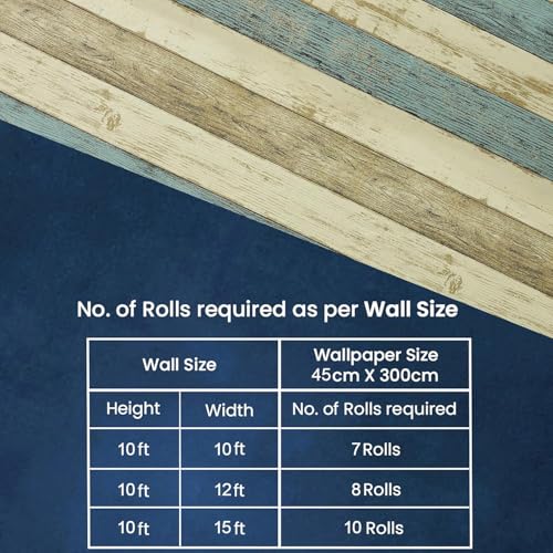 Image of Self-Adhesive Wallpaper Waterproof Old Furniture Vinyl Stickers Wooden Door Wardrobe Desktop PVC Wall Papers 45 X 304 CM- (Wooden Plank-2)