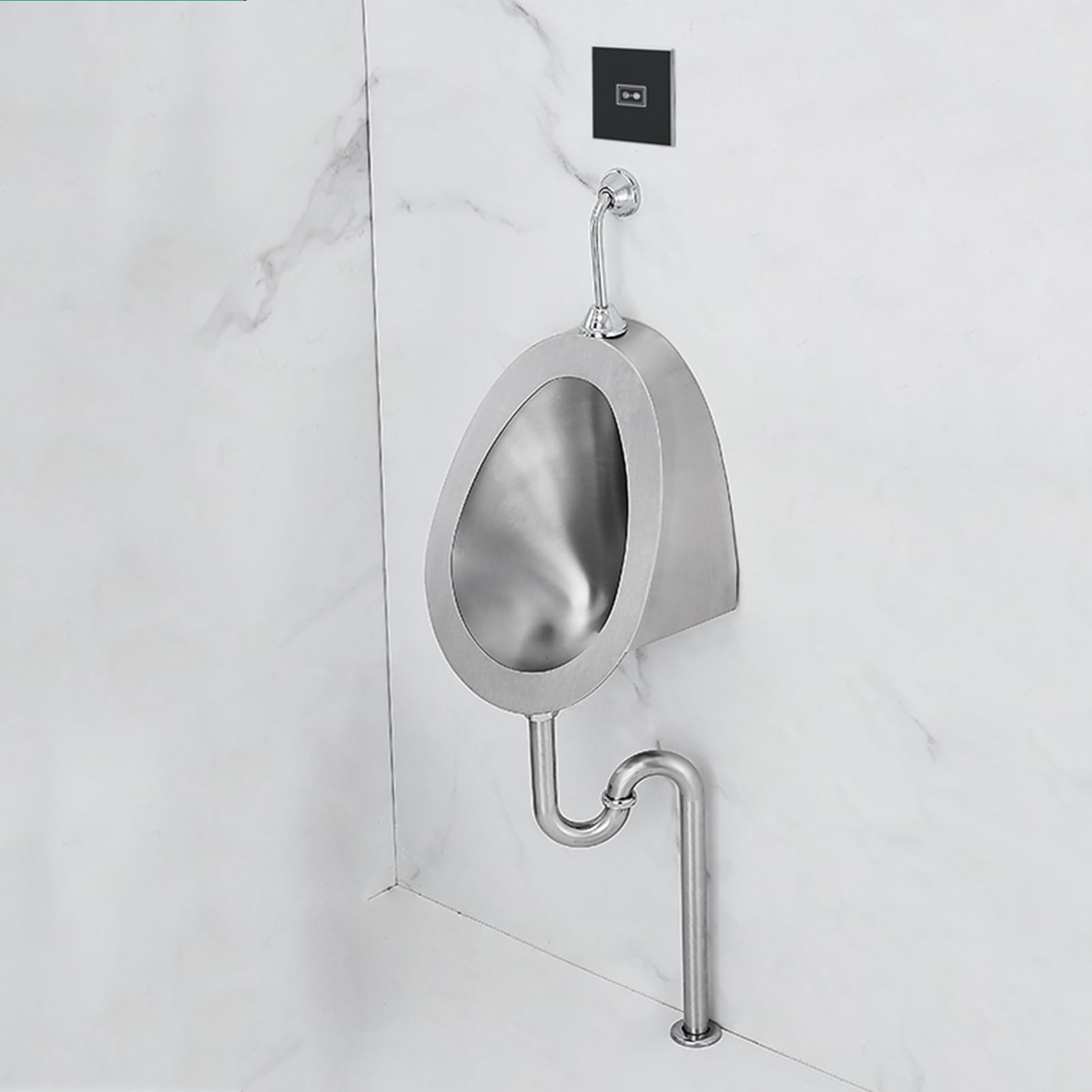 GTHTUHFD Urinal Troughs,Urinal, 304 Stainless Steel Urinals, Intelligent Sensor Flush Public Toilet Male Urinal, Commercial Splash- Urinal With Sensor, For Bathrooms, Hotels,