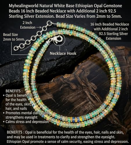 Image of Natural Rainbow Gemstone Beaded Necklace for Women | Healing Crystal Stone Jewelry | Handmade Trendy Necklace Gift for Women & Girls