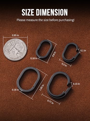 Petit porte-clés en titane FEGVE avec boucle de libération rapide - 3