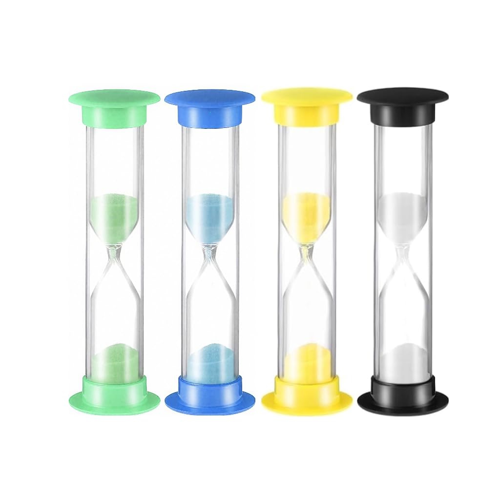 Sablier 1 minute lot de 4 compact pour rythmer les entraînements enfants