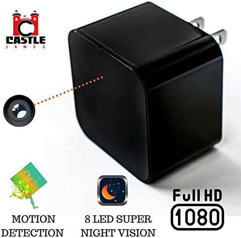 Hidden Wall Camera -Dual USB Ports - Charger Camera - Hidden Security Cameras - Spy Cam - Night Vision Detection - HD - Home Invasion Detector - Motion Detector – 1080P – High Def - No WiFi Needed