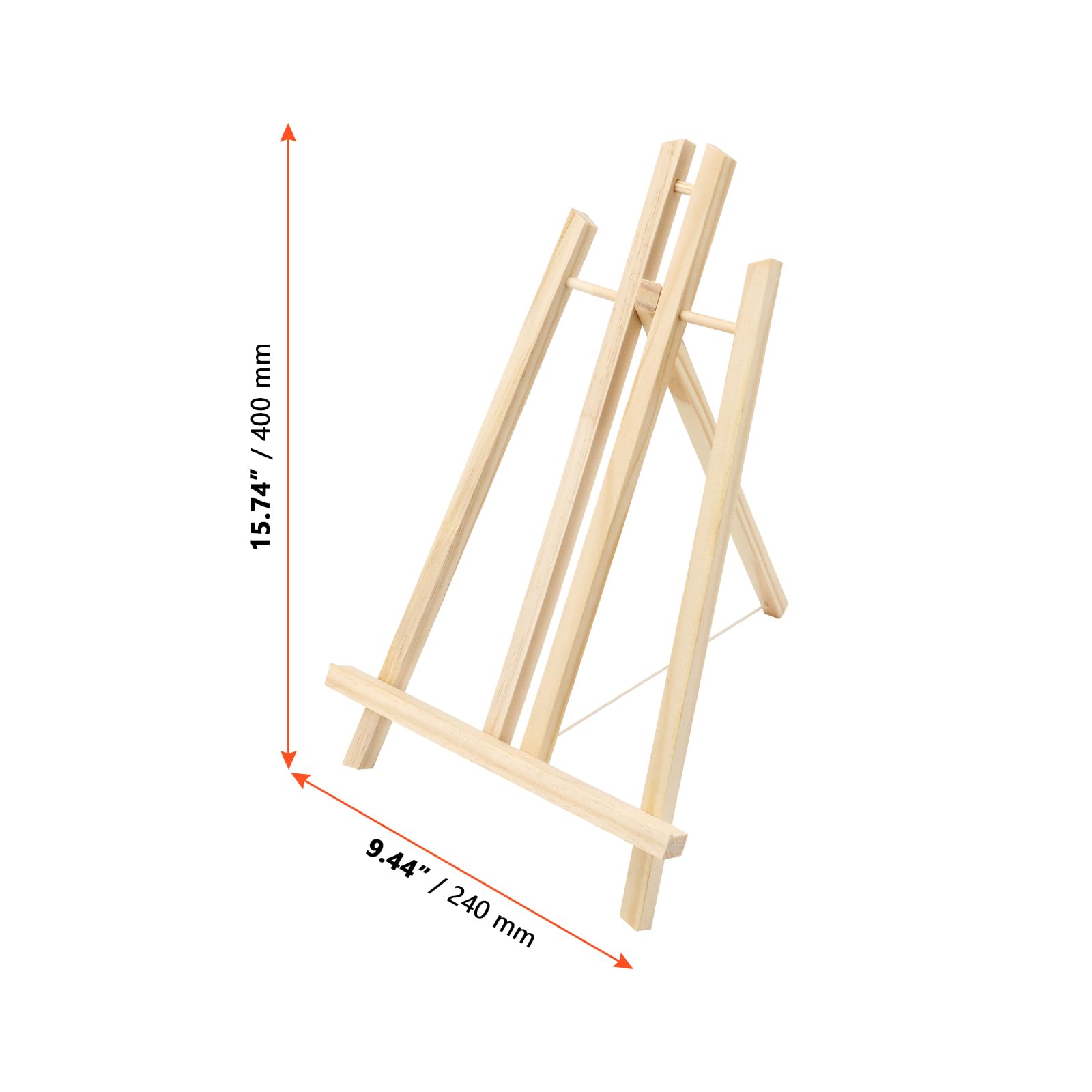 SINJEUN Lot de 6 chevalets de table en bois 40 x 24 cm Petit chevalet en bois pour présentoir, décoration