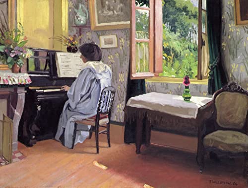 Affiche Impression Prints Toile Dame au piano Vallotton décoration murale salon peinture 60x90