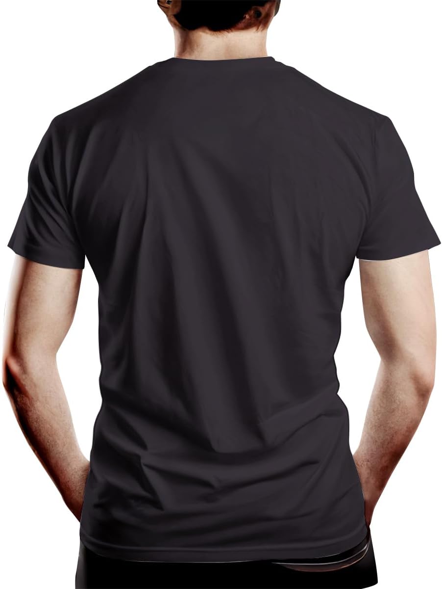 Men's Pirate Costume T-Shirt Skeleton Suit Print Tee Cosplay Short Sleeve Halloween Top - Image 3