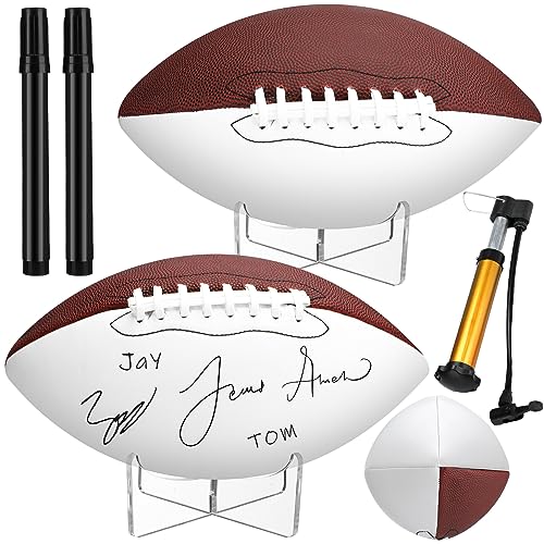 Liliful 2 Pcs Autograph Football Basketball Blank...