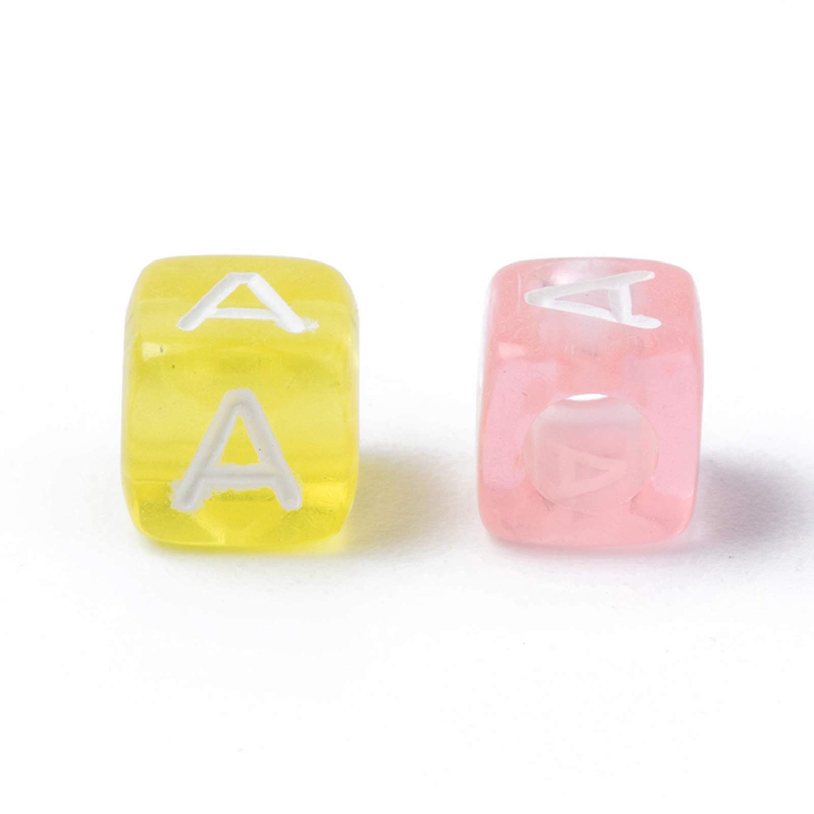 Craftdady 200Pcs Alphabet Letter Beads Cube Alphabet Spacer Beads for DIY Jewelry Making Key Chains 4mm Hole - Image 4