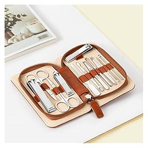 Zhong Manicure Set Stainless Steel Nail Clippers Pedicure Scissors Nail Cutter Personal Care Tool Travel Kit