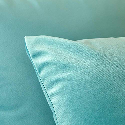 Image of Khooti Velvet Cushion Cover Pack of 1-40 inch x 40 inch / 102 x 102 cm - Teal Green - Soft Pillow Covers Cushion Case for Sofa Bedroom Livingroom Chair Car, Cushion Cover