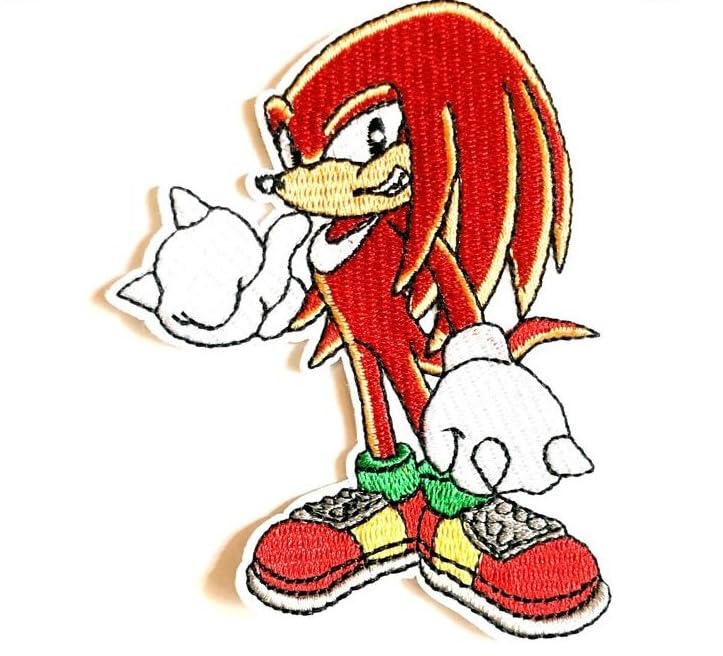 Hobbies and Patch Iron On Embroidered Patch The Hedgehog Knuckles Echidna Hedgehog Videogame Iron On Sew On Decoration Backpack Sweatshirt Knit Bag Jacket Jeans Applique