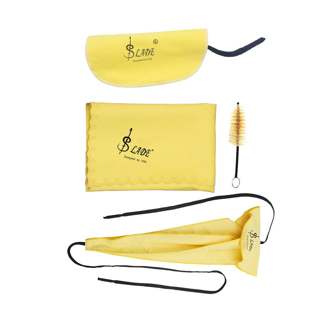 RuiJOTWAT Saxophone cleaning four-piece set, cleaning cloth,three-dimensional cleaning cloth ,cleaning cloth,mouthpiece brush - Image 2