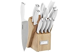 12-Piece Cutlery Knife Set with Precise Cutting Steel Blades by Cuisinart