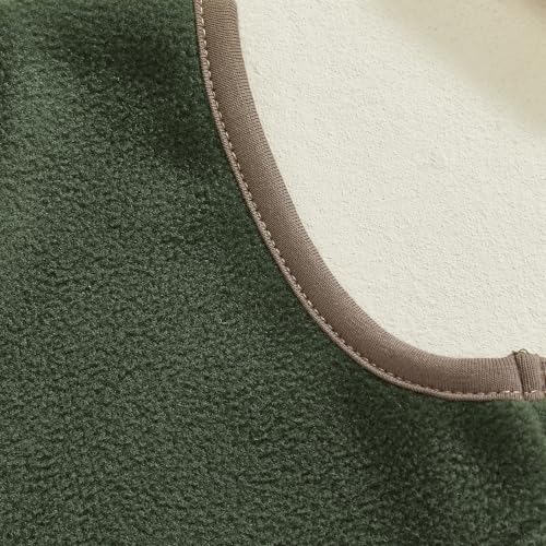 Image of Toddler Baby Boy Fleece Outerwear Vests Sleeveless Zipper Jacket Solid Color Vest Coat Spring Fall Winter Clothes