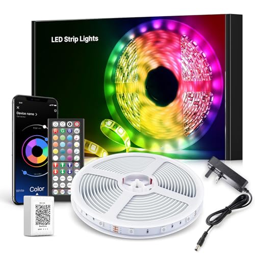 Nexillumi 30M Led Strip Light, Music Sync Led Lights with 44 Key Remote and App Control, Color Changing RGB Led Lights for Bedroom Party Decoration