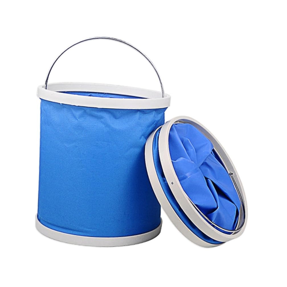 Sosoport 2pièces Seau Pliable Extérieur avec Poignée Robuste pour Randonnée Le Camping Transport Facile pour Eau s Fournitures