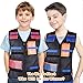 Little Valentine 2 Sets Kids Tactical Vest Kit for Nerf Guns N-Strike Elite Series, 2 Pack Tactical Vest Jacket with 2 Wrist Bands, 2 Quick Reload Clips, 2 Protective Glasses, 2 Face Mask, 80 Bullets