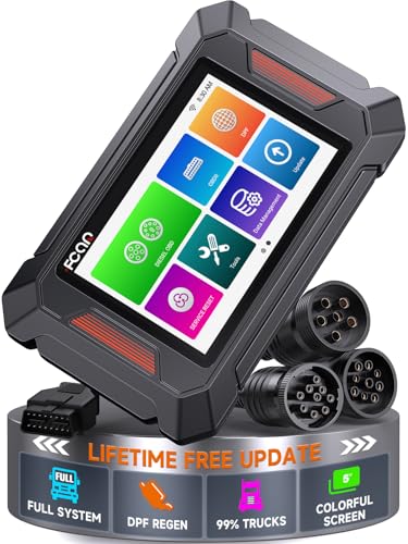 FCAR F802 DPF Regeneration Heavy Duty Truck Scanner,Compatible with Volvo,Freightliner, International, Isuzu, Hino,Peterbilt, Kenworth | Lifetime Free Updates, Full-System Diesel Scan Tool