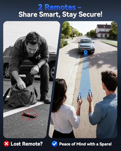 Image of 108dB Car Alarm System, Car Anti-Theft Vibration Sensor Alarm & Red Light, 2 Wireless Remote, Anti Theft Vehicle Device with Magnetic Install Design for RV, SUV, Truck (Upgrade 4.0)
