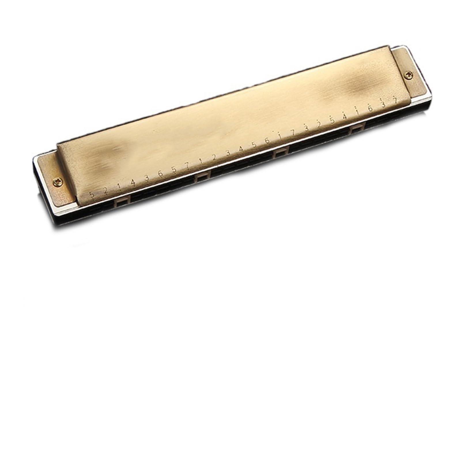 Mundharmonikas Mundharmonika, 24-Loch, Polyphon, C-Taste, Professionelle Leistung, Anfänger-Erwachsenen-Mundharmonika Mit Akzent (Color : Bronze)