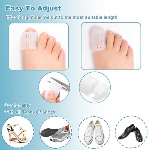 Image of 18pack Big Toe Protectors, Breathable Gel Toe Caps Covers Sleeve, Toe Separators for Women Men, Corn Removers for Toe, Cushion for Calluses, Blister, Ingrown Toenail