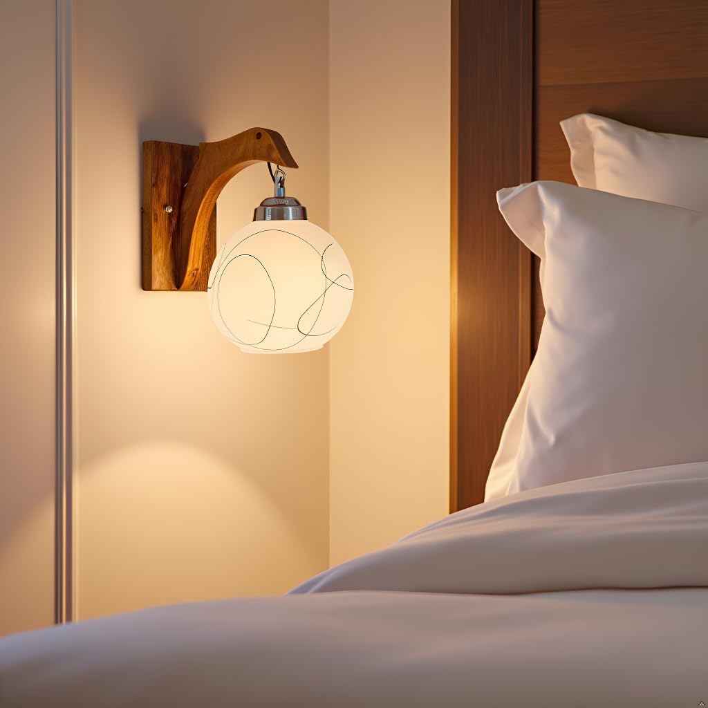 Avior Wall Light - Modern Gold & Frosted Glass -14