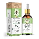 Organic Veda Moringa Oil – USDA Organic Cold-Pressed Edible Grade Virgin Oil Made with Organic Premium Moringa Seed Kernels for Face, Skin, Hair, Nails, Foot, and Body – 1.7 fl. oz