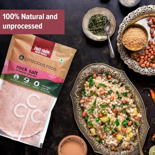 Image of Conscious Food Himalayan Pink Salt | 1 kg | Mineral Rich | Natural & Unrefined | Rock Salt | Pure Sendha Namak | No Chemicals